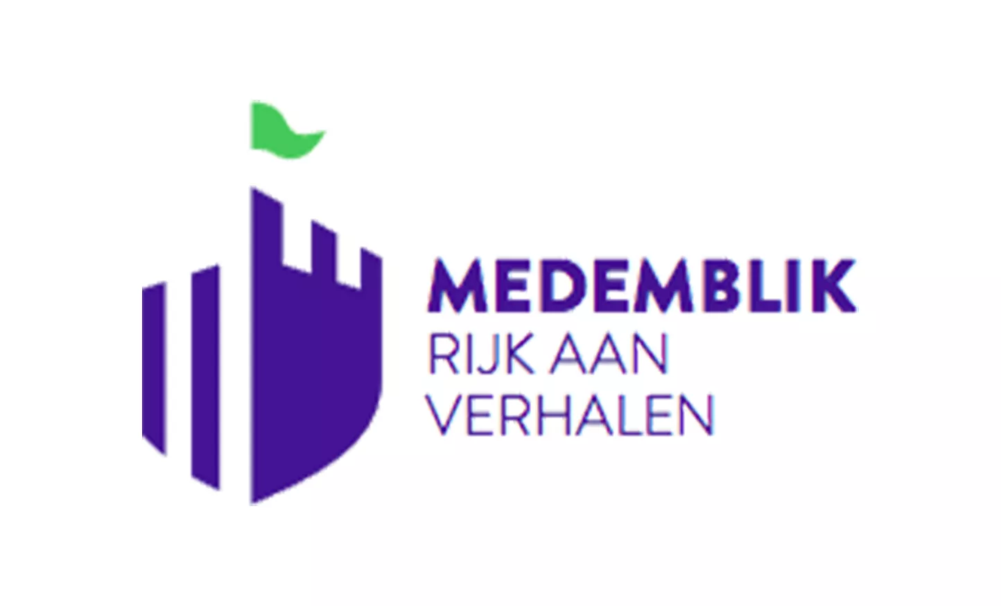 Logo van Visit Medemblik die met Rijk aan Verhalen een maatschappelijke samenwerking heeft met Oorlogsmuseum Medemblik